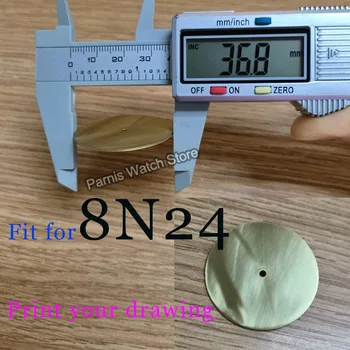 Циферблат часов с пользовательским рисунком 36,8 мм, подходит для 21 ювелирного изделия Miyota 8N24 Механизм с автоподзаводом
