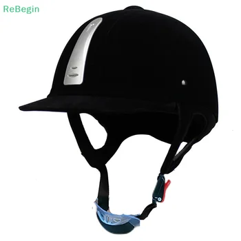 Шлем для верховой езды Унисекс Классический Бархатный Шлем для верховой езды Снаряжение для верховой езды Защитный колпачок велосипедного шлема Регулируется по размеру