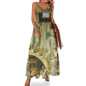 Эдвард Берн-Джонс - Золотая лестница 1880 Платье без рукавов элегантное вечернее платье для женщин 2023 Длинное платье летнее платье на каждый день