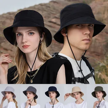 женская солнцезащитная шляпа, пляжная шляпа с широкими полями, регулируемая панама, летние шляпы, большие шляпы для мужчин